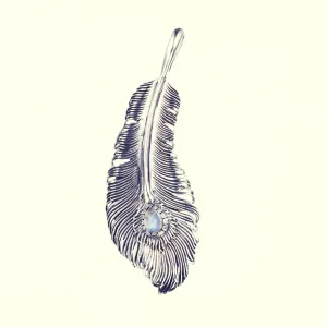 Phoenix Tail Feather : L (Rainbow Moonstone)