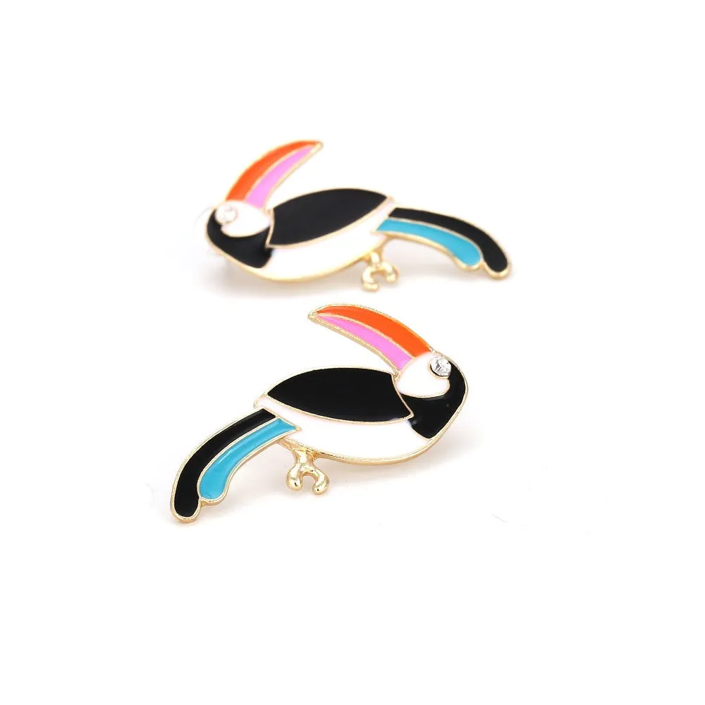 Pre Order:  Retro Big Billed Bird Earrings