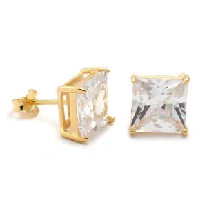 Princess-Cut Stud Earrings