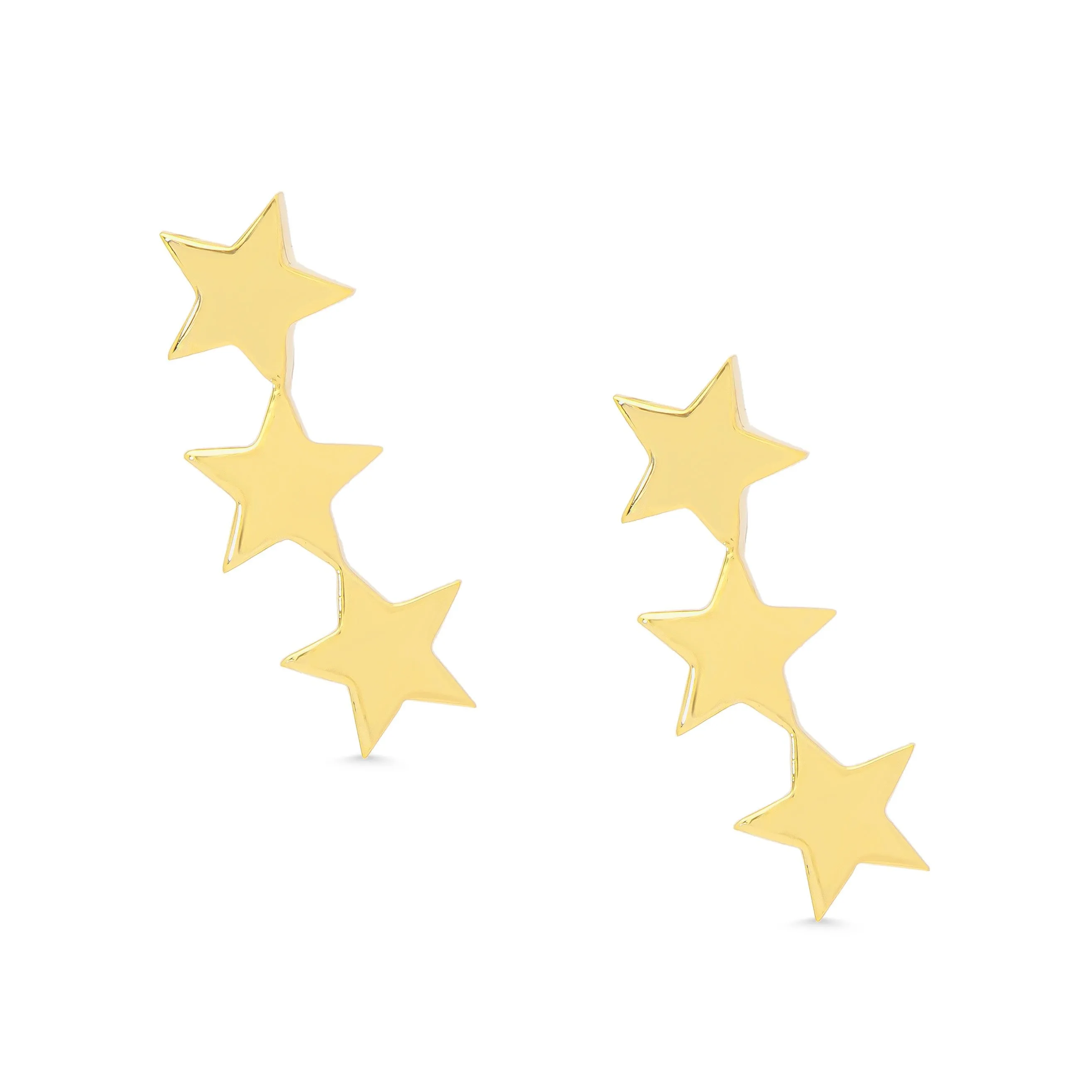 Star Climber Earrings in Sterling Silver