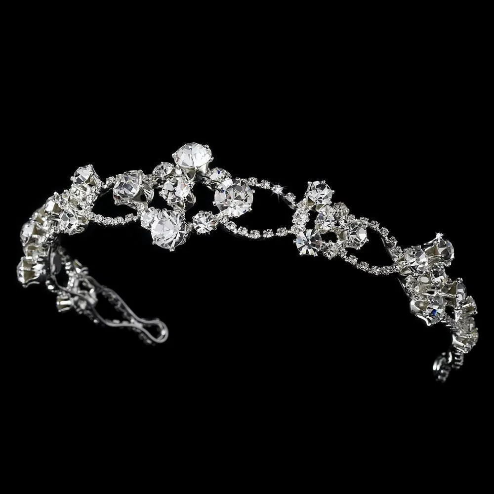 Stunning Crystal Swirl Wedding Headpiece