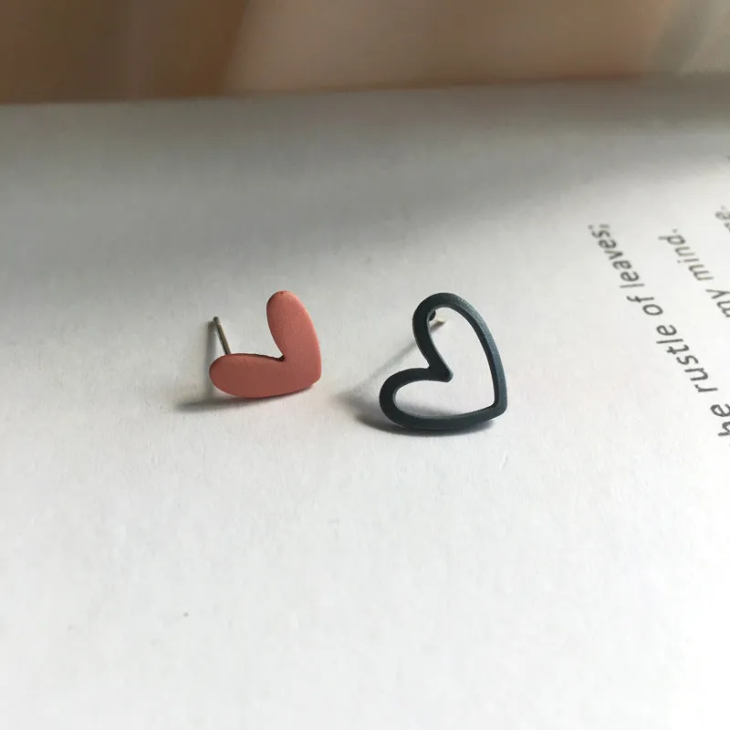 Temperament Love Heart Shape Earrings Beautiful Daily Wear