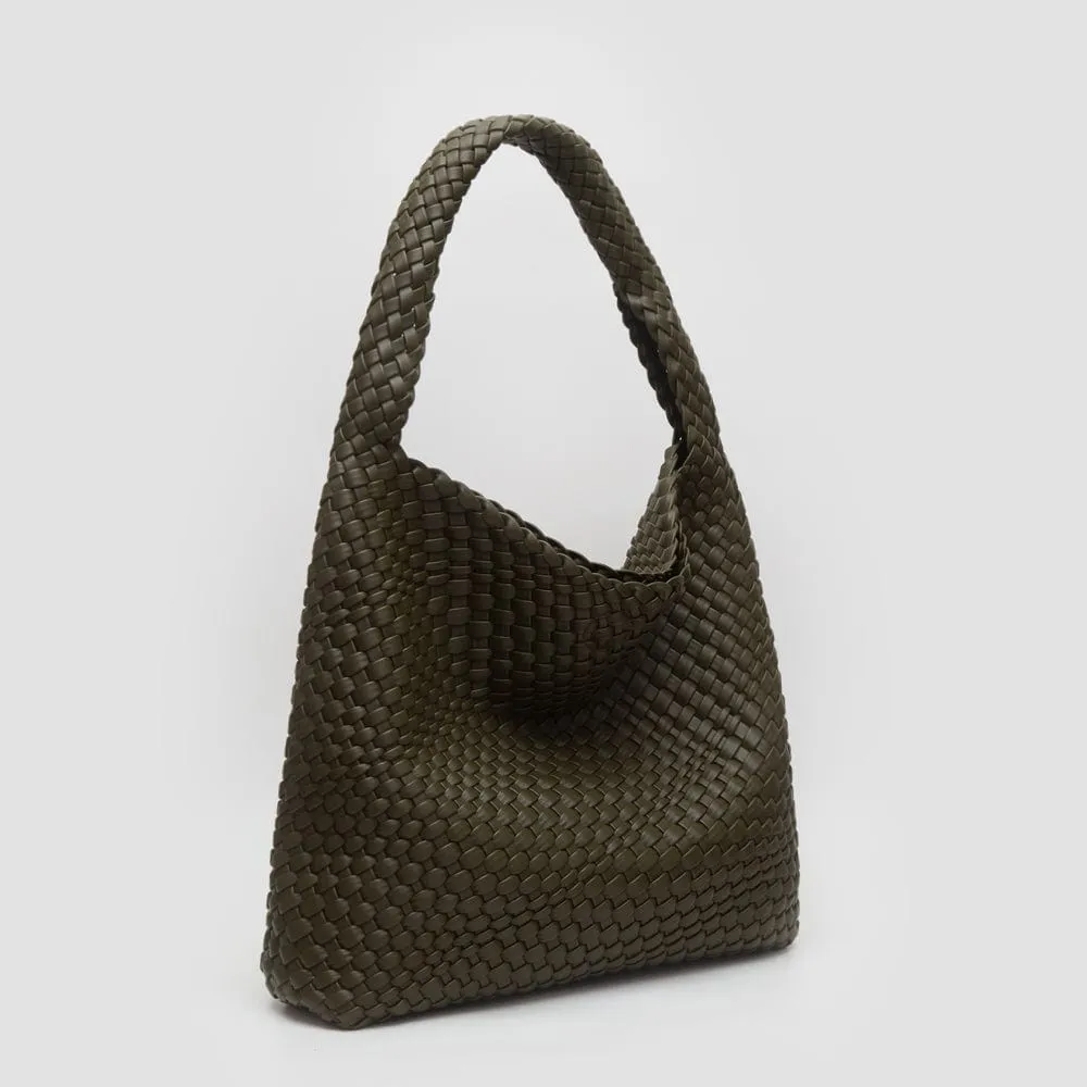 TG10640 Tiara Woven Hobo Tote Bag With Pouch