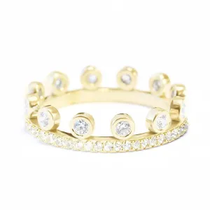 Tiara Crown Eternity Diamond Ring