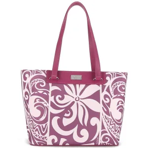 Tote Large Ke'olu Tapa Tiare Mauve