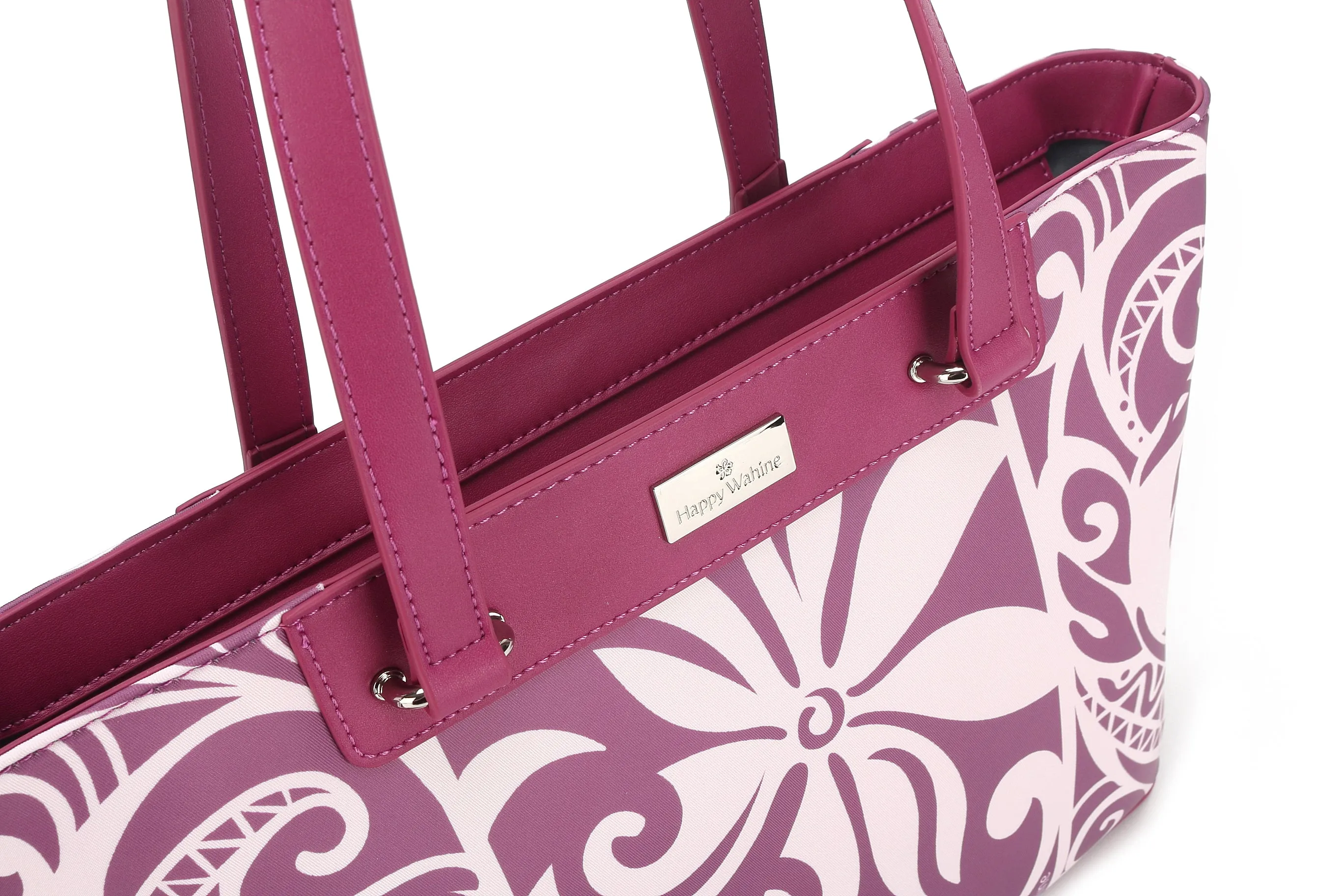 Tote Large Ke'olu Tapa Tiare Mauve