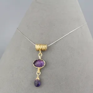 Twisted Amethyst necklace in Sterling Silver