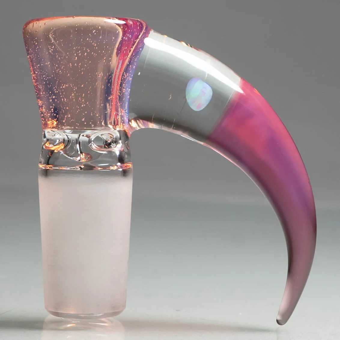 Unity Glassworks - 3 Hole Opal Horn Slide - 14mm - CFL Sunset Slyme & Karmaline