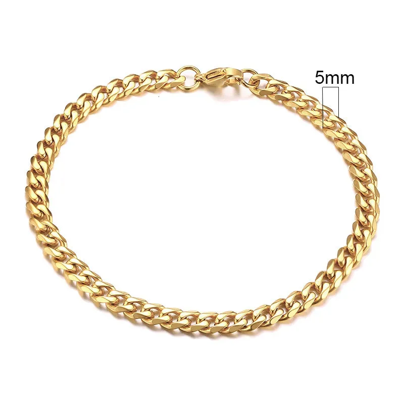 Vnox 3-11mm Chunky Miami Curb Chain Bracelet for Men, Stainless Steel Cuban Link Chain Wristband Classic Punk Heavy Male Jewelry