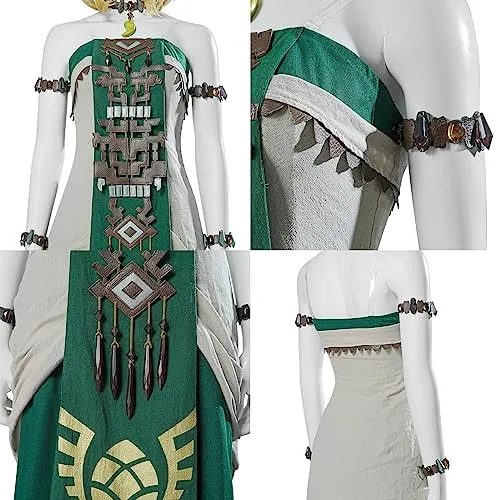 Yirugu Tears Cosplay Kingdom White Dress Outfit Full Set Game Suit for Women