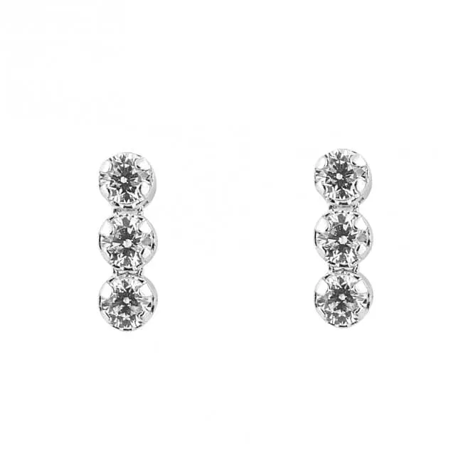 Zirconia Tri Ball Stud Earrings E6280C